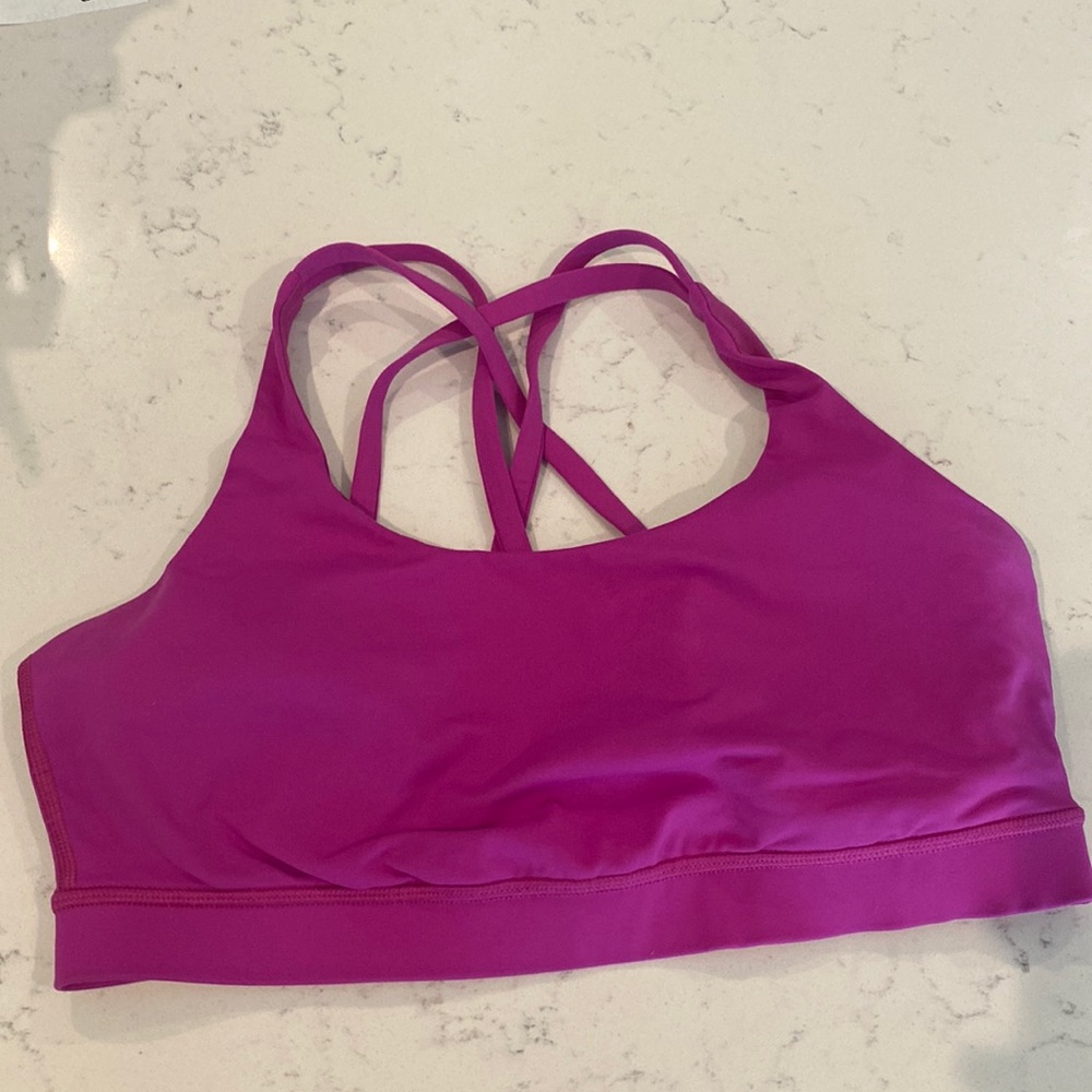 LULULEMON ENERGY BRA, Size 10, Magenta